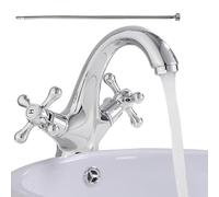 Basin Mixer Tap | ingle lever shower | Multifunctional Double Handle Interface Wall-Mounted Faucet With Hose Cold and Hot Replacement Part for Washing Room, Bathroom Mop Sink