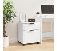 Basinlix Archivador móvil con ruedas, color blanco, 45 x 38 x 54 cm, material de madera, espacio de almacenamiento versátil para oficina, salón o baño con ruedas estables y superficie resistente a la