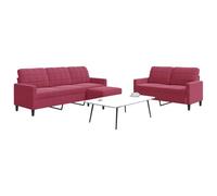 Basinlix Juego de 3 piezas de sofá con cojín de terciopelo rojo vino para salón y habitación de invitados, muebles tapizados modernos, sofá esquinero con espacio de almacenamiento, función reclinable