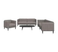 Basinlix Juego de 3 piezas de sofá de tela de color topo con tapizado, 2 plazas, 3 plazas, sillones, paisajes residenciales, asientos cómodos, diseño moderno, duradero, estructura estable, para sala