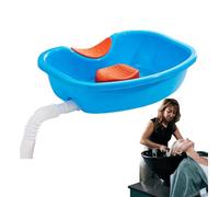 Basino para lavar el cabello para cama en cama, lavabo para lavar el cabello - Basado de lavado de cabello con soporte para el cuello - Bandeja de amigos reutilizables con tubo de desagüe para el