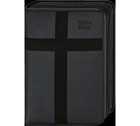 BasisBibel. Die Komfortable. Kunstlederhülle mit Reißverschluss. Schwarz: Ausschließlich passend für die BasisBibel. Die Komfortable. Lila und Leinen aus Nachdruck 2025