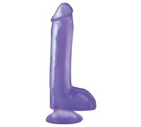 Basix pene de gelatina succion lila 19 cm