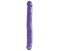 Basix Rubber Works Double Dong Purpura Dildo Doble Penetración - 454 gr