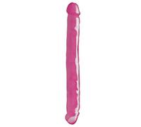 Basix Rubber Works Double Dong Rosa Dildo Doble Penetración - 454 gr