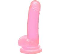 Basix Rubber Works Suction Cup Dong Rosa Dildo Clásico - 517 gr