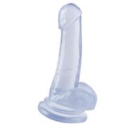 Basix Rubber Works Suction Cup Dong Transparente Dildo Clásico - 517 gr