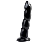 Basix Rubber Works Twist 'n Shout with Suction Cup Negro Plug - 262 gr