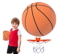 Basket-ball intérieur silencieux | Balón de baloncesto en mousse souple | Idéal pour jouer en intérieur sans bruit, léger, facile à saisir, parfait pour enfant et adultes pour des activités ludiques à