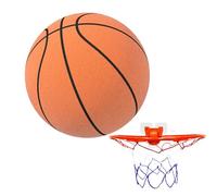 Basket-ball intérieur silencieux | Balón de baloncesto en mousse souple | Idéal pour jouer en intérieur sans bruit, léger, facile à saisir, parfait pour enfant et adultes pour des activités ludiques à