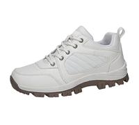 Basket De Caminar Senderismo Mujer Cómodo - Basket De Trail Femme Chaussures Casual Sneakers à Cordones Basquetas Antideslizante Zapato Resistante Basquette Alpinismo Exterior Sneaker, blanco, 41 EU