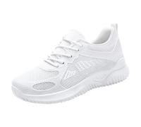 Basket De Ville Femme Chic Confort - Zapatos ortopédicos casuales para mujer, zapatillas de deporte, suela de goma, zapatos bajos, zapatos, alivio de los pies, zapatillas de deporte, cordones, blanco