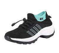Basket Femme Chaussures Running Femme Gymnastique Confortables Antideslizantes Outdoor Indoor Basquette Slip on Course Transpirable Chaussures Outdoor Casual Sneakers, azul celeste, 35 EU
