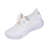 Basket Femme Cómodo - Chaussures Casual pour femmes Sneakers Simples Chaussures Outdoor Shoes Orthopédic Baskets Ligero Sneakers con cordones Shoes Antideslizante Basquetas, blanco, 43 EU