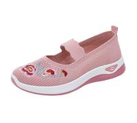 Basket Femme Ete Cómodo sin Cordones - Basket De Caminar Senderismo Mujer Zapatos ortopédicos Sneakers A Enfiler Chaussures Casual Basquette Legere Sport Transpirable Basquetas, rosa, 39 EU