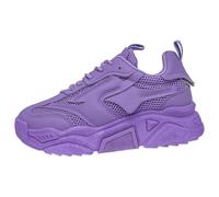 Basket Femme Lifestyle, Basket Plataforma Mujer - Sneakers Type Dad Shoes de malla transpirable, Zapatillas gruesas con suela elevadora para urbano, zapatos casuales coloridos a la moda, morado, 36 EU