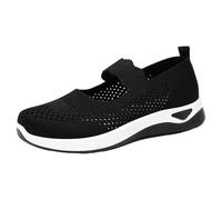 Basket femme sans lacets Cómodo Basket Pied Large et Sensible Chaussure Pies Larges Chaussures Chic Y Elegante Travail Sneaker Cómodo, Baskets Ligero Y Transpirable Chaussures, Negro , 36 EU