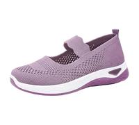 Basket femme sans lacets Cómodo Basket Pied Large et Sensible Chaussure Pies Larges Chaussures Chic Y Elegante Travail Sneaker Cómodo, Baskets Ligero Y Transpirable Chaussures, morado, 36 EU