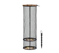 Basket Fish Basket, Lightweight Nylon Mesh Bait Storage Jage, Foldable Fishing Holder Trap Net, Portable Catch Basket for Kayak Crayfish Baitfish Bass Trout Catfish Saltwater River Shore