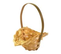 Basket for Flowers - Rustic Woven Flower Baskets with Handle, Portable Decorative Miniature Basket, Charming Event Display Accessory | For Wedding Easter Garden Flower Girl Celebrations And Decoration