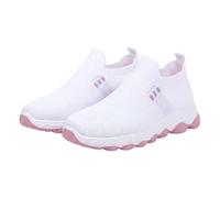 Basket Homme Slip on Sneakers Chaussure sans lacets de Course Baskets Fitness Running Homme Antideslizante Chaussures de Tenis Transpirable Cómodas y Ligeras, blanco, 41 EU