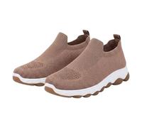 Basket Homme Slip on Sneakers Chaussure sans lacets de Course Baskets Fitness Running Homme Antideslizante Chaussures de Tenis Transpirable Cómodas y Ligeras, marrón, 41 EU