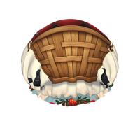 Basket Of Apples - Gorro de ducha impermeable reutilizable para mujer, cubierta elástica para el cabello, para baño, spa, viajes y uso diario