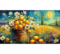 Basket-of-Fruits-and-Flowers 1000 Piezas Puzzle Adultos Juego Familiar Desafiante Papel Reciclado para Adultos y niños de 12 años 38x26/1000pcs
