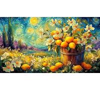 Basket-of-Fruits-and-Flowers 1000 Piezas Puzzle Educativo desafiante Papel Reciclado para Adultos Actividad en casa Idea de Regalo 38x52/1000pcs