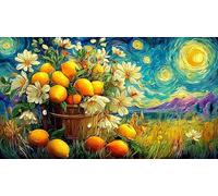 Basket of Frutas and Flowers Puzzle de 1000 Piezas de Papel Reciclado - Juego Divertido & Estimulante para Adultos y niños Regalo 75x50/1000pcs