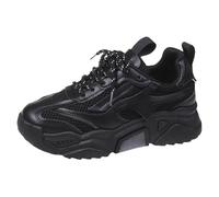 Basket Orthopedic Femme Ultra Cómodo Air Flexible - Basket Femme Marche Sportive Chaussures Plateforme Sneakers Tendencia Basquetas Jogging Chaussure Casual Sneaker à Cordones Basquette, Negro , 35
