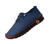 Basket Running Femme de piel con cordones - Chaussures de Sport, Derbies Bout Rond, Couture Aparente, Suela Flexible Espesor, Gran Tamaño, Estilo Retro Casual de Caminar Primavera, Diario, Oficina, 01