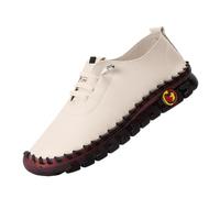 Basket Running Femme de piel con cordones - Chaussures de Sport, Derbies Bout Rond, Couture Aparente, Suela Flexible Espesor, Gran Tamaño, Estilo Retro Casual de Caminar Primavera, Diario, Oficina, 01