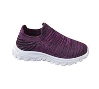 Basket Running Femme Homme sans Lacet en Mesh Transpirable Baskets et Chaussures de Sport Couple Sneakers Mode Legere Slip on à Enfiler Punta Redonda, Suela gruesa antideslizante de verano Marche