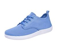 Basket Running Femme Legere Plate Baskets Femme Uni en Malla Transpirable Slip on à Enfiler Lacado Clásico Punta Redonda Cuello Bajo Zapatos de Deporte Marche Ciudad Diario Casual, 01 azul celeste, 37