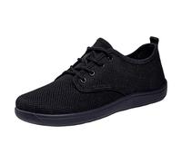 Basket Running Femme Legere Plate Baskets Femme Uni en Malla Transpirable Slip on à Enfiler Lacado Clásico Punta Redonda Cuello Bajo Zapatos de Deporte Marche Ciudad Diario Casual, 01 negro., 39 EU