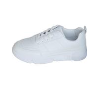 Basket Running Femme Plateform Baskets Blanches Femme Renssantes Sneakers Cuir à Cordons Coupe bajo Punta Redonda, Suela Gruesa Parte Superior Unie Chaussures de Sport Casual Jourdien Ville Style Mode