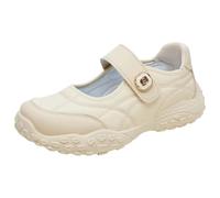 Basket Running femme sans cordones, chaussures de walk, femme cuir Mary Jane Slip On à Enfiler Brida con Hebilla Bailarinas Punta redonda cerrada Suela gruesa antideslizante Primavera Verano Sport