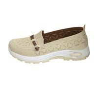 Basket Running Femme Sans Lacet Baskets et Chaussures de Sport Femme Mode Legere Sneakers Mesh Transpirable Slip On à Enfiler Cómodo, Punta Redonda, Suela gruesa antideslizante de verano Marche diario