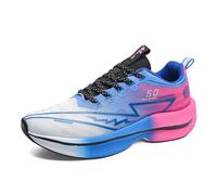Basket Running Homme Femme de Mesh Transpiraant, Chaussures de Sport Couple Orthopédiques, Baskets Grid con Cordets, Sneakers de Running Ligeras, Tenis Amorti Suela Gruesa - Ete Jogging Marche Casual