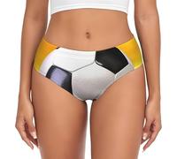 Basket Soccer Ball On The Field, calzoncillos de apoyo para mujer, ropa interior cómoda y suave para mujer, multicolor, L