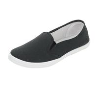 Basket toile femme sans lacets - Chaussures Casual pour Femme Cómodo Baskets Tendency Chaussures Planes Alpargata Ligeras Sneakers Transpirable Alpargatas à Ponte Sneakers, Negro , 36 EU