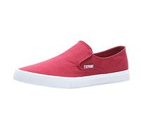 Basket toile homme d'été - Chaussures Homme Cómodo Pied Large Baskets sans lacets à Enfiler Chaussure Casual Couleur Unie Sneakers Legere Basquetas Transpirable Sneaker Chic Basquette, rojo, 42 EU