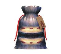 Basketball Arena - Bolsa resistente con cordón, perfecta para regalos, viajes y uso diario con etiquetas de regalo Kraft