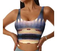 Basketball Arena - Chaleco deportivo y elegante para fitness, correr, yoga, Negro, S