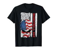 Basketball Dad American Flag Skull Patriotic 4th of July Camiseta