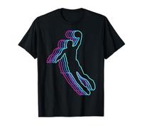 Basketball Dunk Outlines Retro Baller Player Hombres Niños Niños Camiseta