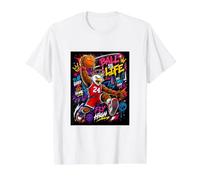 Basketball Geeks Slam Dunk Player Streetwear Graffiti Art Camiseta gráfica económica, Hombre, Blanco, XL