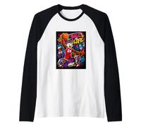Basketball Geeks Slam Dunk Player Streetwear Graffiti Art Camiseta Manga Raglan