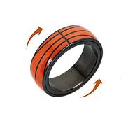 Basketball girando giratero anillos de banda inquietos para hombres ansiedad girada atleta entusiasta del deporte anillo de dedo tensión alivio de acero inoxidable promesa aniversario región de moda